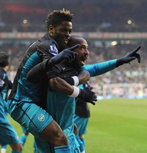 Sunderland V Arsenal 2011-12 Prints: Thierry Henry and Alex Song's Unforgettable Moment