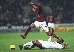 Bolton v Arsenal 2005-6 Collection: Thierry Henry (Arsenal) Bruno N Gotty (Bolton). Bolton Wanderers 2: 0 Arsenal