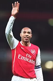 Thierry Henry (Arsenal) celebrates at the end of the match