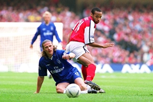 Arsenal v Chelsea FA Cup Final Collection: Thierry Henry (Arsenal) Emmanuel Petit (Chelsea). Arsenal 2: 0 Chelsea