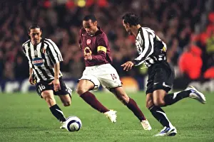 Thierry Henry (Arsenal) Jonathan Zebina and Mauro Camoranesi (Juventus)
