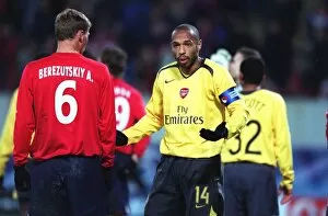 Thierry Henry (Arsenal) in shock after his goal is ruled out for handball