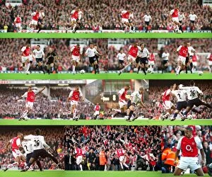 Henry Thierry Collection: Thierry Henry breaks past Matthew Etherington on his way to scoring the 1st Arsenal goal