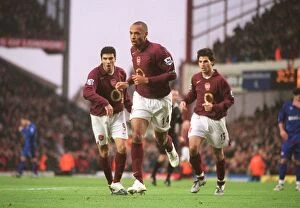 Images Dated 14th January 2006: Thierry Henry, Jose Reyes, and Cesc Fabregas: Unstoppable Triumph - Arsenal's Historic 7