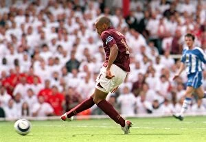 Images Dated 30th May 2006: Thierry Henry scores Arsenal 2nd Goal his 1st. Arsenal 4: 2 Wigan Athletic
