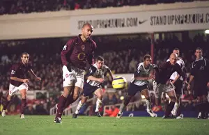Arsenal V Portsmouth 2005-6 Prints: Thierry Henry scores Arsenals 4th goal from the penalty spot