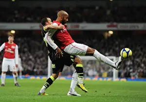 Arsenal V Leeds United FA Cup 2011-12 Prints: Thierry Henry vs Andros Townsend: A FA Cup Showdown at the Emirates (2011-12)