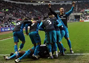 Sunderland V Arsenal 2011-12 Prints: Thierry Henry's Brace: Arsenal Celebrates 2-1 Over Sunderland in Premier League