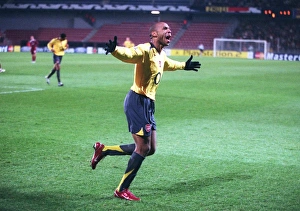 Sparta Prague V Arsenal Prints: Thierry Henry's Euphoric First Goal: Arsenal's UEFA Champions League Victory Over Sparta Prague (18/10/2005)