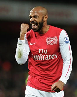 Arsenal v Leeds United FA Cup 2011-12 Collection: Thierry Henry's FA Cup Goal: Arsenal's Triumph Over Leeds United (2011-12)