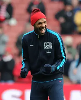 Arsenal V Blackburn Rovers 2011-12 Prints: Thierry Henry's Pre-Match Routine: Arsenal v Blackburn Rovers, Premier League, 2011-12