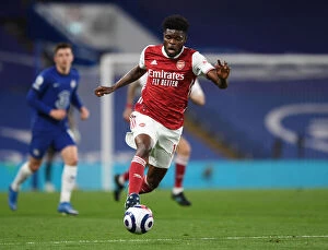 Chelsea v Arsenal 2020-21 Collection: Thomas Partey in Action: 2020-21 Premier League - Chelsea vs. Arsenal (Behind Closed Doors)