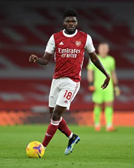 Thomas Partey in Action: Arsenal vs. Newcastle United (Empty Emirates Stadium, Premier League 2021)