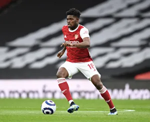 Thomas Partey in Action: Arsenal vs. Tottenham, 2021 Premier League (Behind Closed Doors)