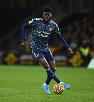 Thomas Partey in Action: Arsenal vs. Wolverhampton Wanderers, Premier League 2021-22