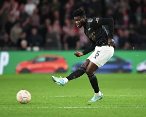 PSV Eindhoven V Arsenal 2022-23 Prints: Thomas Partey in Action: Arsenal vs. PSV Eindhoven, UEFA Europa League 2022-23