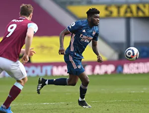Burnley V Arsenal 2020-21 Prints: Thomas Partey in Action: Arsenal vs Burnley, Premier League 2021 (Behind Closed Doors)