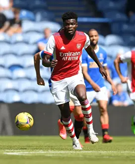 Glasgow Rangers V Arsenal 2021-22 Prints: Thomas Partey in Action: Arsenal vs Rangers Pre-Season Clash at Ibrox Stadium, 2021