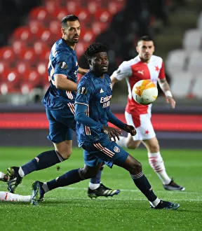 Thomas Partey in Action: Arsenal vs Slavia Praha, UEFA Europa League Quarterfinal - Prague, 2021