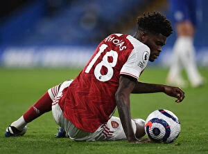 Chelsea v Arsenal 2020-21 Collection: Thomas Partey in Action: Chelsea vs. Arsenal, 2020-21 Premier League - Behind Closed Doors