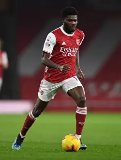 Arsenal V Manchester United 2020-21 Prints: Thomas Partey: Arsenal's Star Midfielder Shines at Emirates Stadium (2020-21)