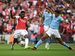 Thomas Partey Breaks Past Rodrigo: Arsenal vs Manchester City - FA Community Shield 2023-24
