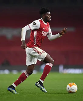 Thomas Partey in Europa League Action: Arsenal vs. Olympiacos (2020-21) - Behind Closed Doors