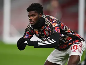 Arsenal V Manchester United 2020-21 Prints: Thomas Partey Gears Up: Arsenal vs Manchester United (2021) - Empty Emirates Clash