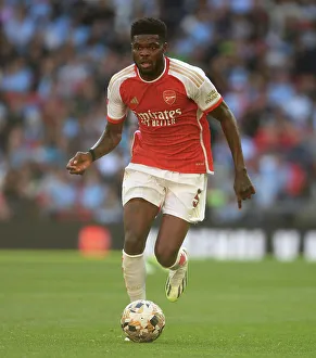 Arsenal V Manchester City - Community Shield 2023-24 Prints: Thomas Partey Goes Head-to-Head: Arsenal vs