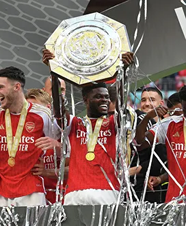 Thomas Partey Lifts the Community Shield: Arsenal Celebrate Victory over Manchester City (2023-24)