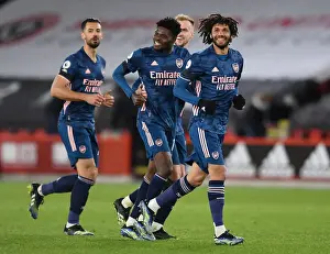 Thomas Partey and Mohamed Elneny Celebrate Arsenal's 3rd Goal vs Sheffield United (April 2021)
