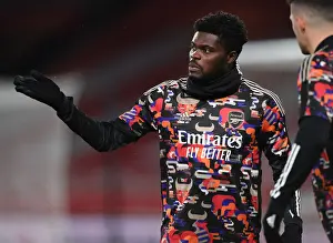 Arsenal V Manchester United 2020-21 Prints: Thomas Partey Prepares: Arsenal vs Manchester United (Empty Emirates, 2021)