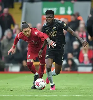 Liverpool V Arsenal 2022-23 Prints: Thomas Partey vs. Darwin Nunez: A Premier League Showdown at Anfield