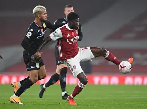 Arsenal V Aston Villa 2020-21 Prints: Thomas Partey vs Douglas Luiz: A Midfield Showdown in Arsenal vs Aston Villa Premier League Clash