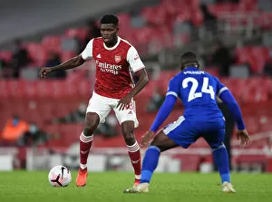 Images Dated 25th October 2020: Thomas Partey vs. Nampalys Mendy: A Battle in Empty Emirates - Arsenal v Leicester City