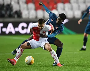 Thomas Partey vs. Ondrej Lingr: Arsenal's Europa League Battle at Empty Eden Arena vs. Slavia Prague