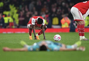 Images Dated 21st April 2023: Thomas Partey's Emotional Reaction: Arsenal FC vs Southampton FC, Premier League 2022-23