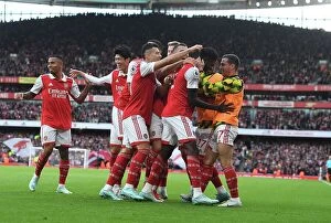 Arsenal v Nottingham Forest 2022-23 Collection: Thomas Partey's Four-Goal Blitz: Arsenal's Dominant Victory over Nottingham Forest (2022-23)