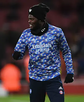 Arsenal V Liverpool Carabao Cup 2021-22 Prints: Thomas Partey's Gear Up: Arsenal vs Liverpool Carabao Cup Showdown