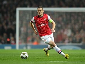 Images Dated 24th October 2012: Thomas Vermaelen: In Action for Arsenal against Schalke, UEFA Champions League (2012)