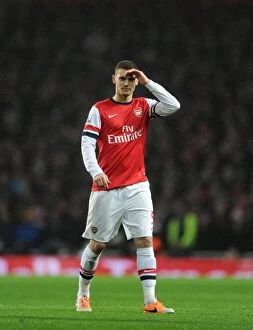 Images Dated 23rd December 2013: Thomas Vermaelen in Action: Arsenal vs. Chelsea, Premier League 2013-14