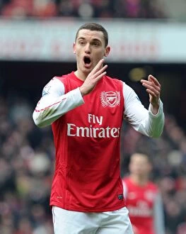 Images Dated 4th February 2012: Thomas Vermaelen in Action: Arsenal vs Blackburn Rovers, Premier League 2011-12