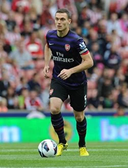 Images Dated 26th August 2012: Thomas Vermaelen in Action: Arsenal vs Stoke City, Premier League 2012-13
