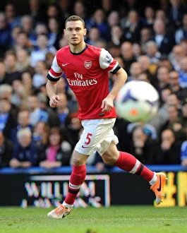 Images Dated 22nd March 2014: Thomas Vermaelen in Action: Chelsea vs. Arsenal, Premier League 2013-14