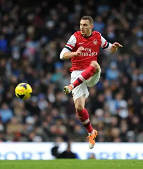 Manchester City V Arsenal 2013-14 Prints: Thomas Vermaelen: In Action Against Manchester City - Premier League 2013-14