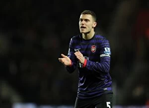 Images Dated 1st January 2013: Thomas Vermaelen in Action: Southampton vs Arsenal, Premier League 2012-13