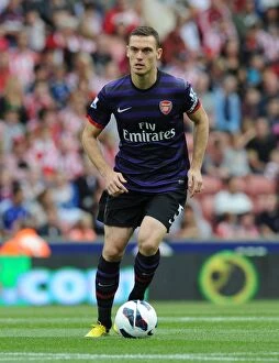 Stoke City v Arsenal 2012-13 Collection: Thomas Vermaelen: In Action Against Stoke City - Premier League 2012-13