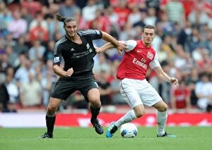Images Dated 20th August 2011: Thomas Vermaelen (Arsenal) Andy Carroll (Liverpool). Arsenal 0: 2 Liverpool