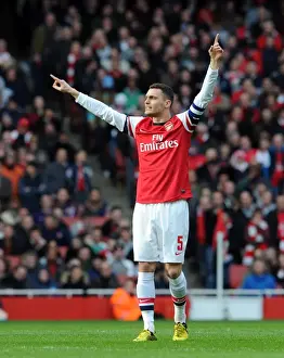 Thomas Vermaelen (Arsenal). Arsenal 0: 1 Blackburn Rovers. FA Cup 5th Round. Emirates Stadium