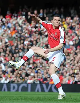 Arsenal V Wolverhampton Wanderers 2009-10 Prints: Thomas Vermaelen (Arsenal). Arsenal 1: 0 Wolverhampton Wanderers